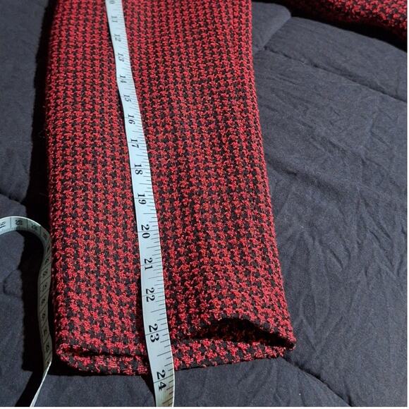 Evan Picone Blazer Women's Size 10 Red Black Houndstooth Classic Office Corpcore - Picture 7 of 9